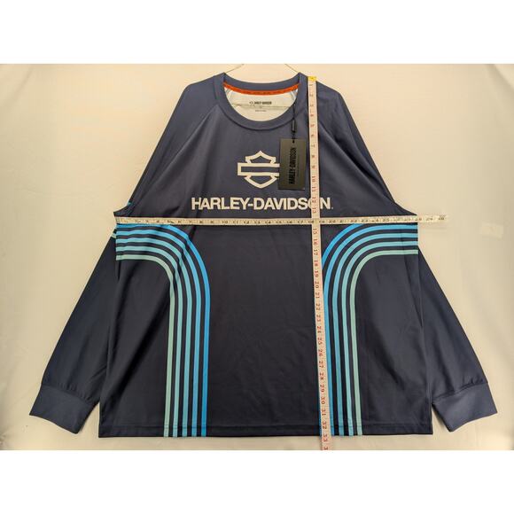 NWT Harley-Davidson Men's H-D TECH Racing Jersey in Beacon Blue sz 3XL - Picture 7 of 8